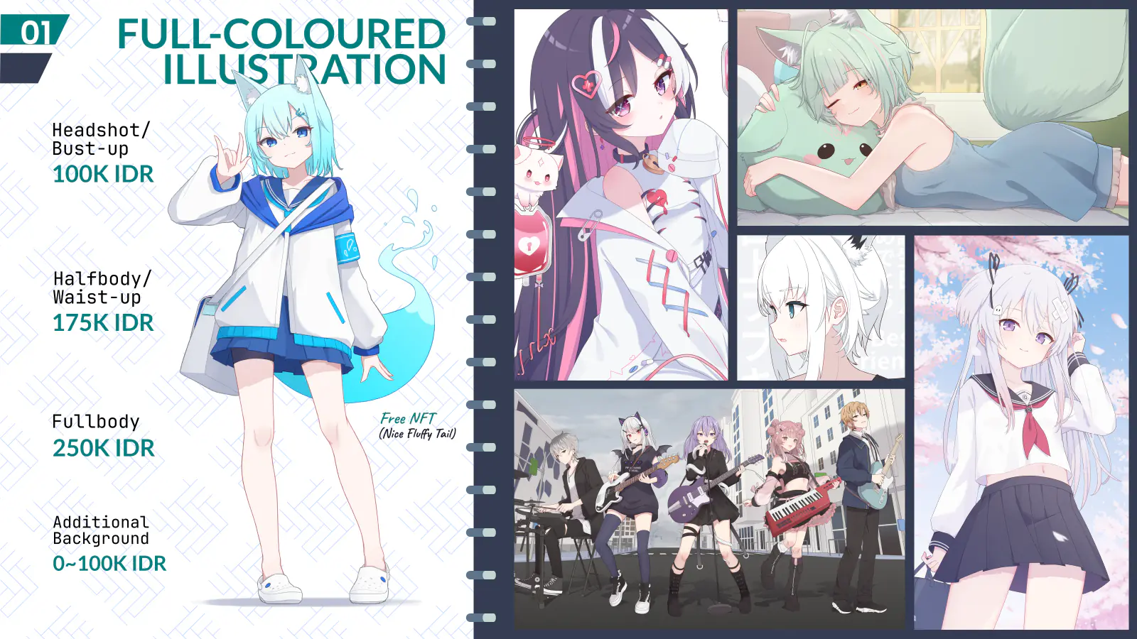 full-colored illustration rates