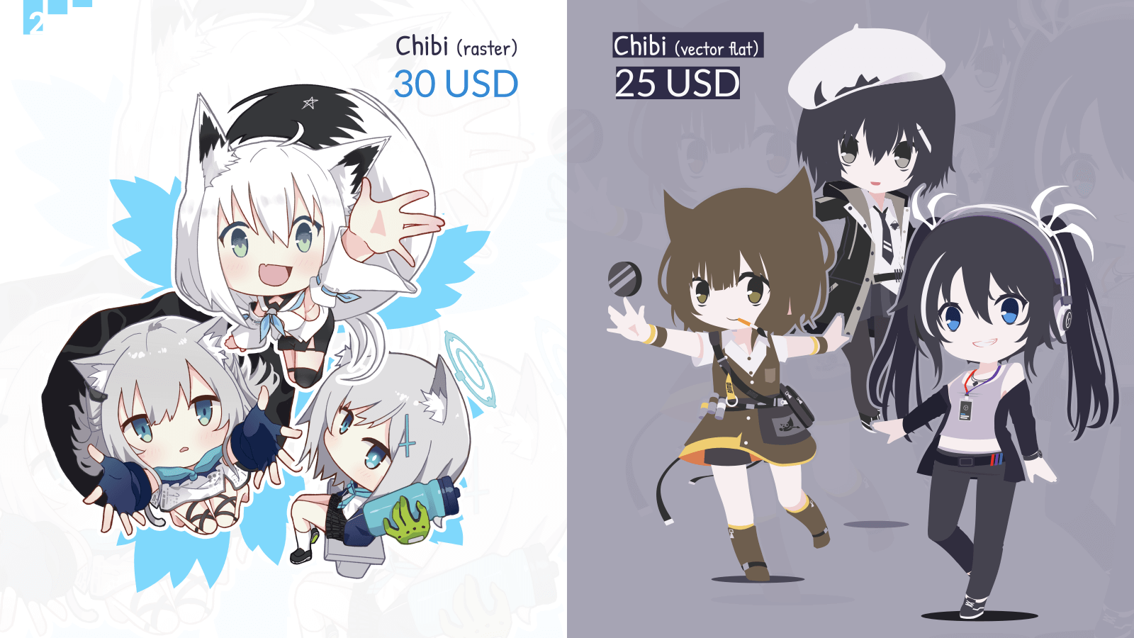 Chibi illustration rates